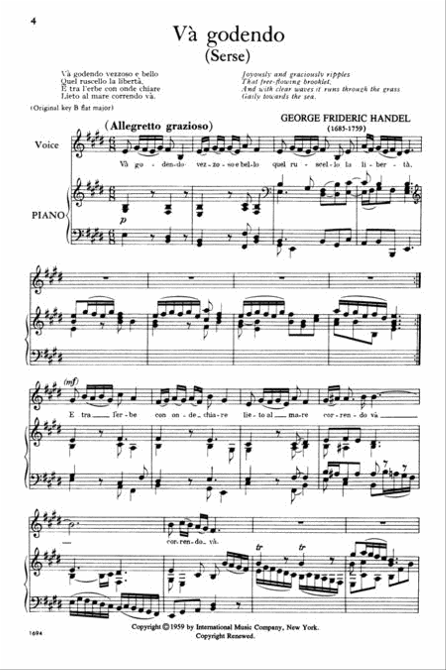 45 Arias from Operas and Oratorios - for Voice and Piano (Low) Low Voice scores gallery preview page 2