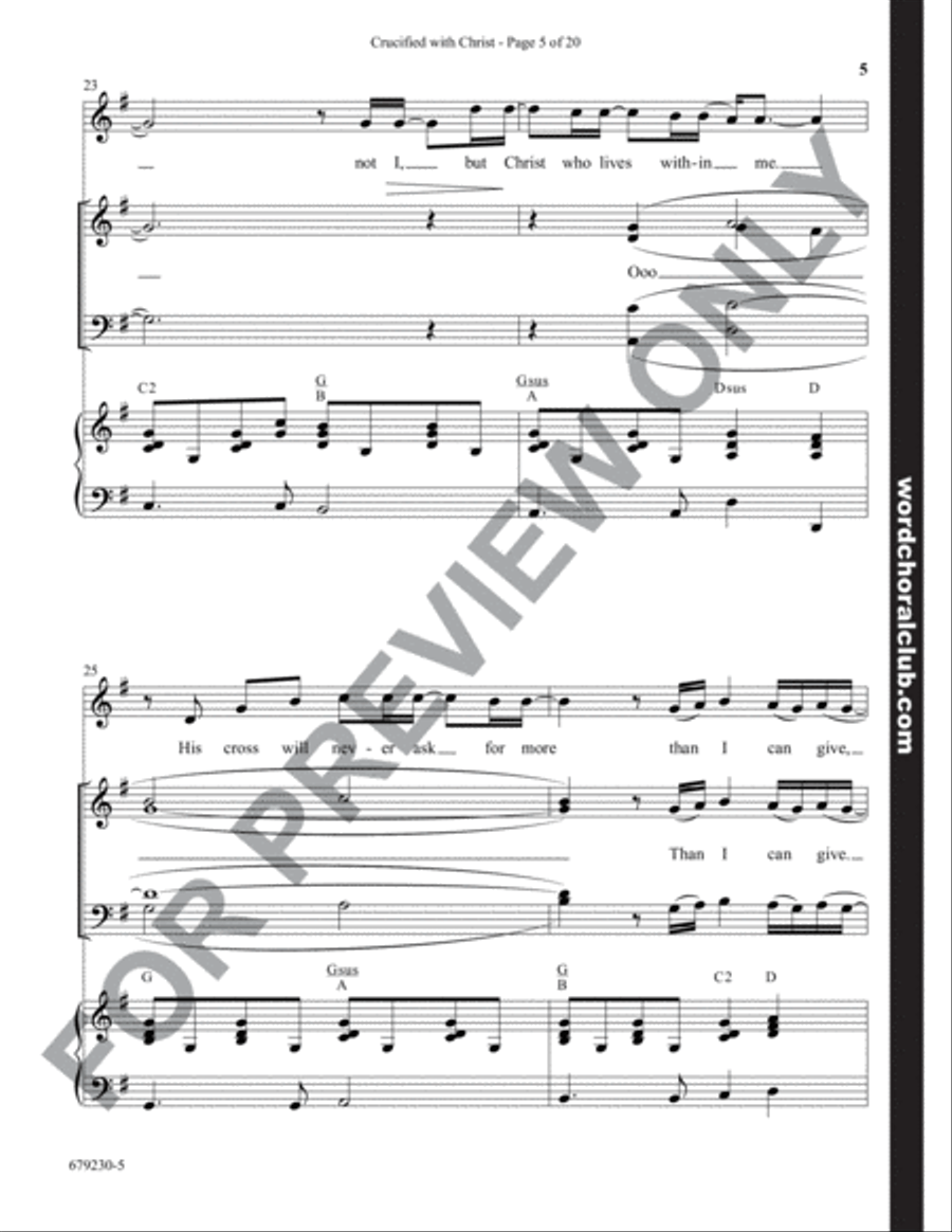 Crucified with Christ - Anthem 4-Part scores gallery preview page 5