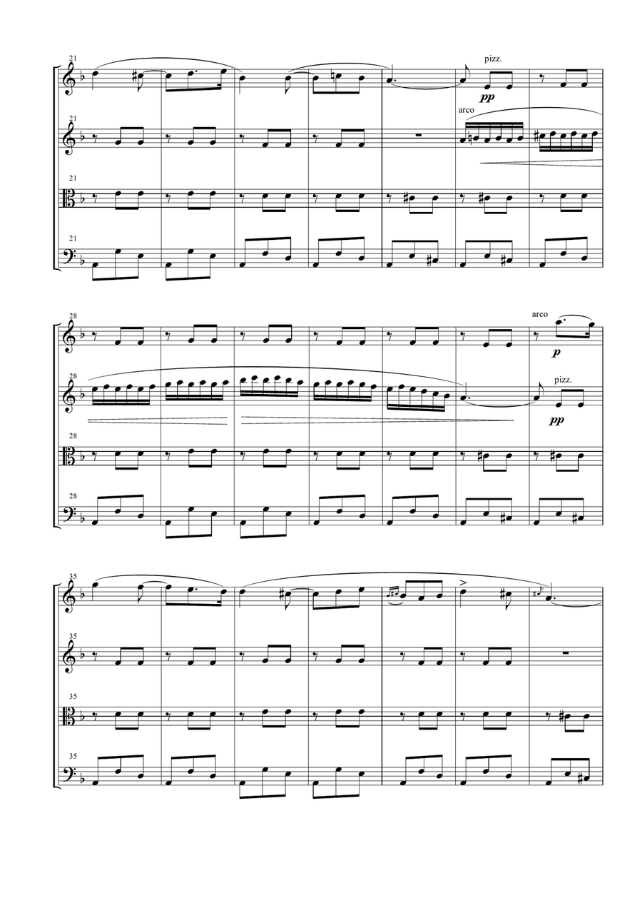Carmen Suite No. 1 for String Quartet String Quartet scores gallery preview page 4