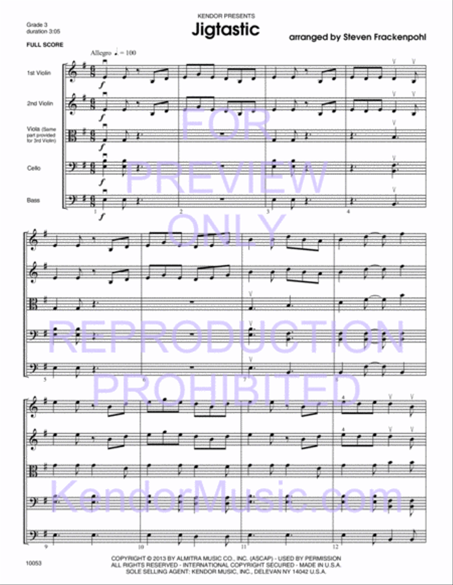Jigtastic Jigtastic String Orchestra scores gallery preview page 2
