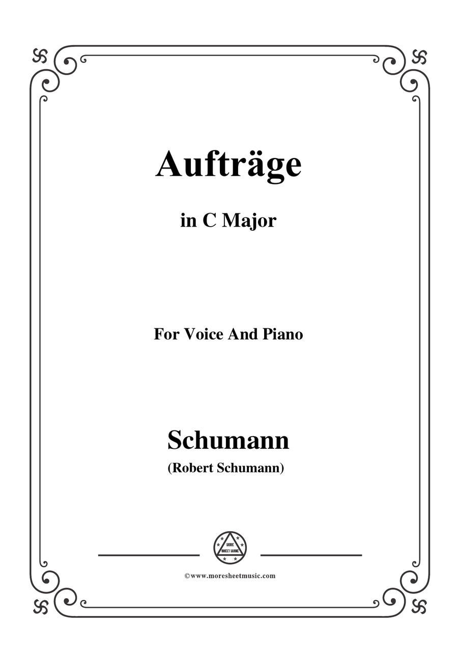 Schumann-Aufträge,in C Major,Op.77,No.5,for Voice and Piano