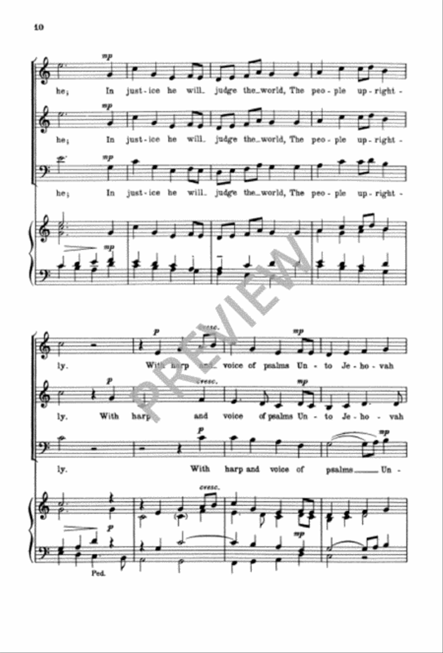 With Harp and Voice of Psalms SA scores gallery preview page 11