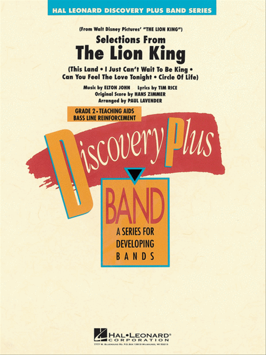 The Lion King – Selections from Concert Band scores gallery preview page 1