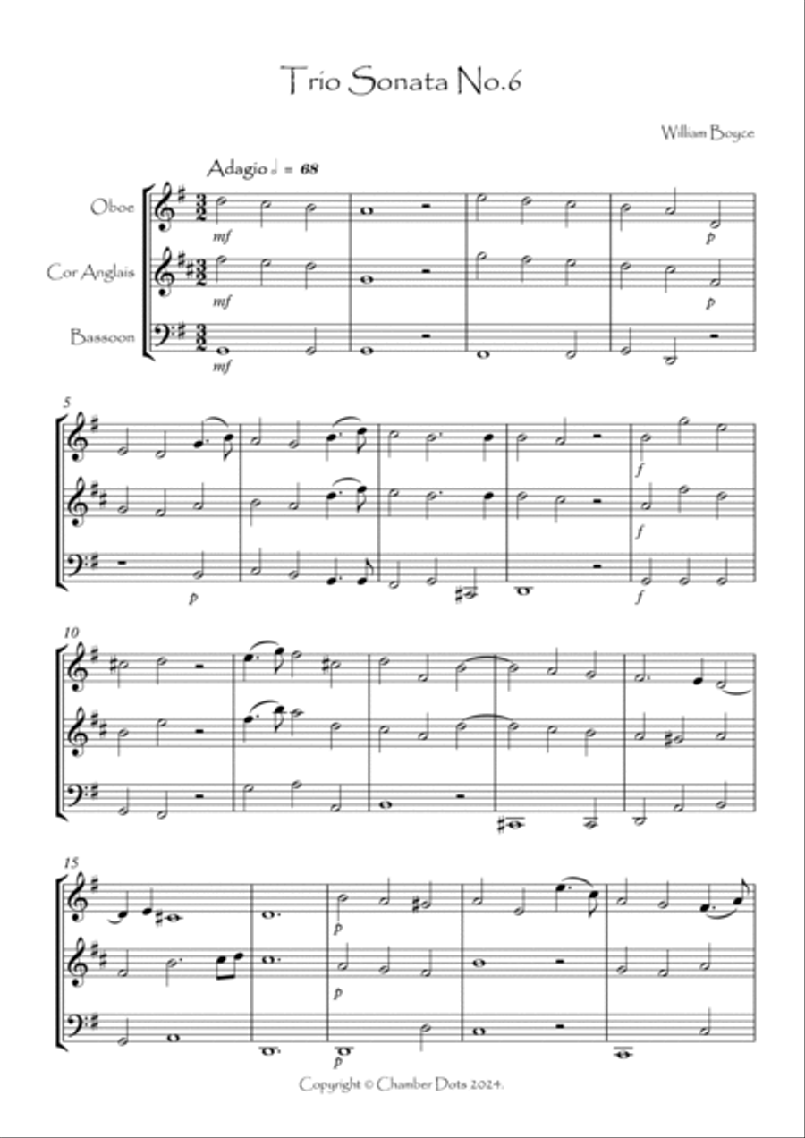 Trio Sonata No.6 Trio Sonata No.6 Woodwind Trio scores gallery preview page 2