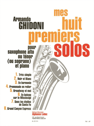 Book cover for Mes Huit Premiers Solos Pour Saxohone Alto Et Piano