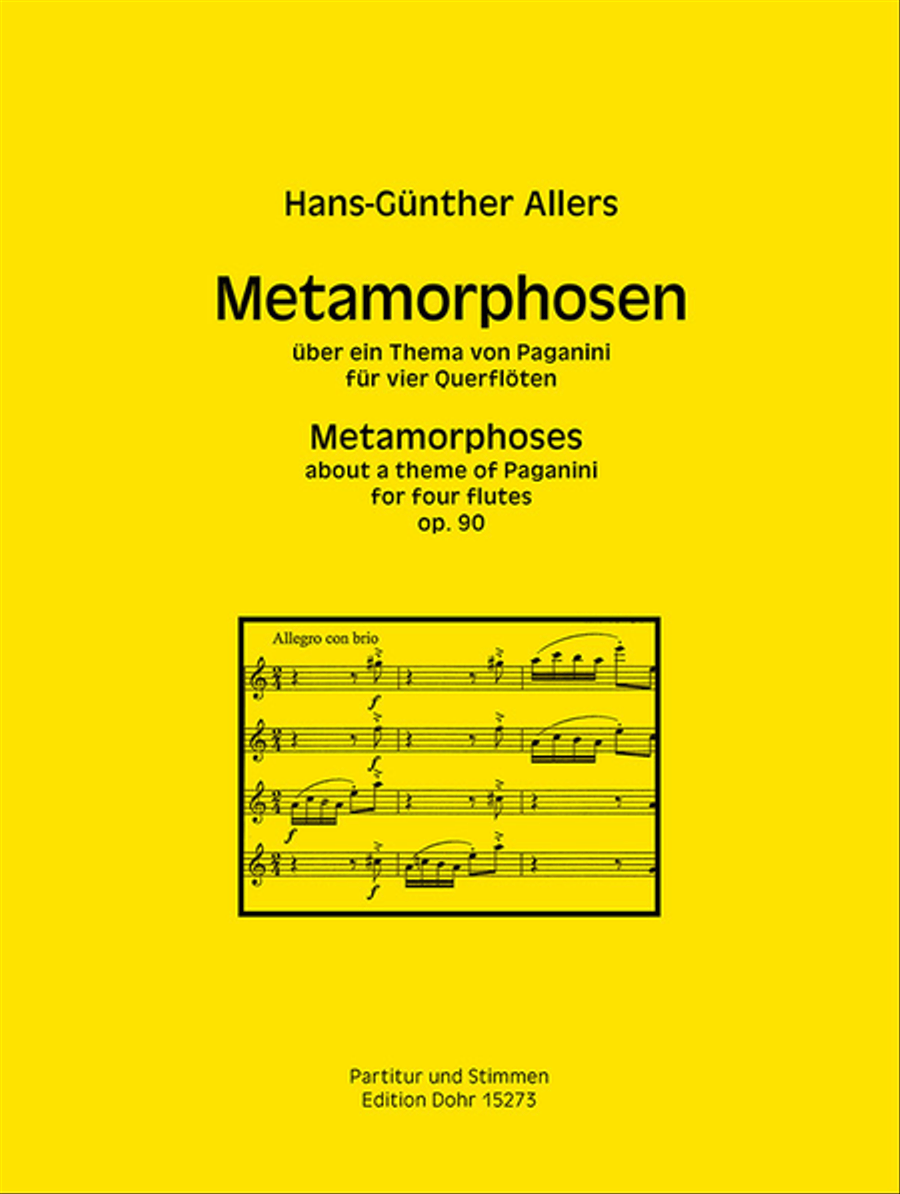 Metamorphosen uber ein Thema von Paganini fur vier Querfloten op. 90
