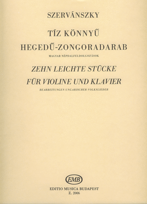 Book cover for Zehn leichte Stücke Bearbeitungen ungarischer Vo