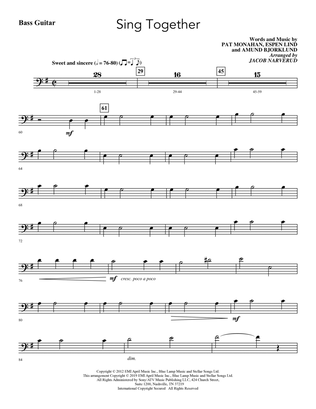 Sing Together (arr. Jacob Narverud) - Bass