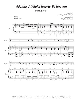 Book cover for Alleluia, Alleluia! Hearts To Heaven (Bb-Trumpet solo and Piano)