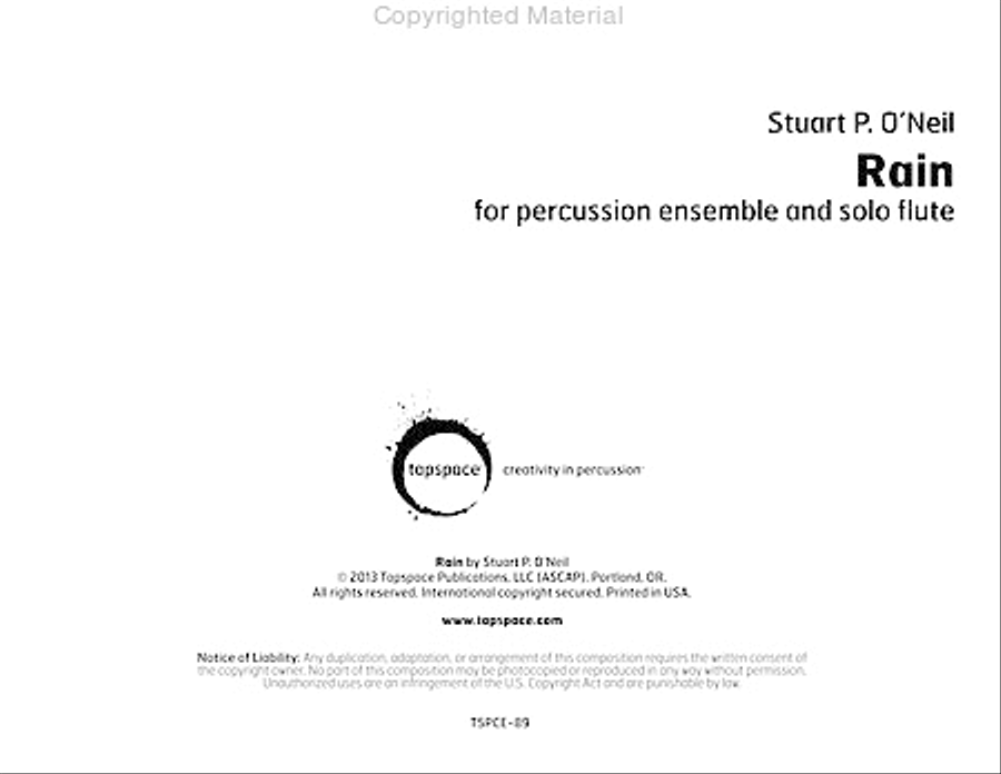 Rain Percussion Ensemble scores gallery preview page 2