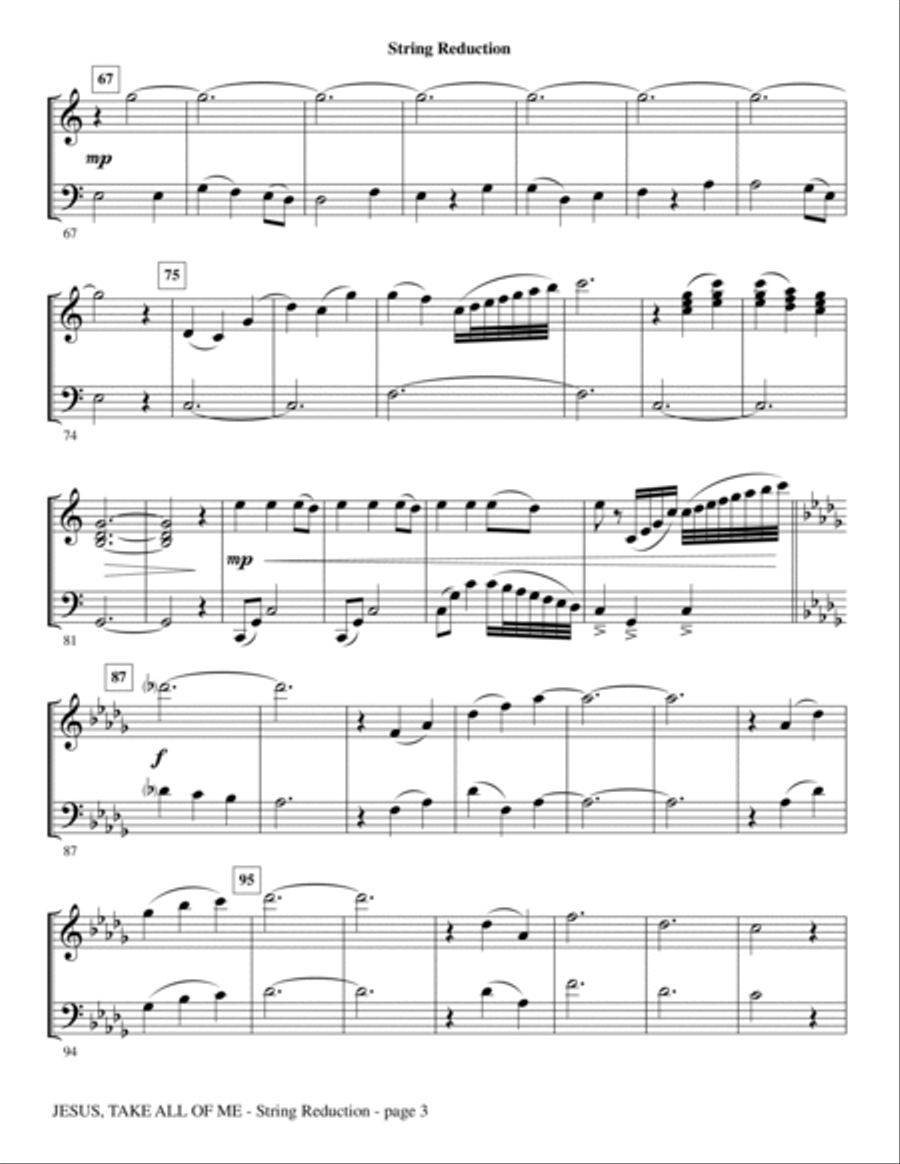 Jesus, Take All of Me - Keyboard String Reduction Choir scores gallery preview page 3