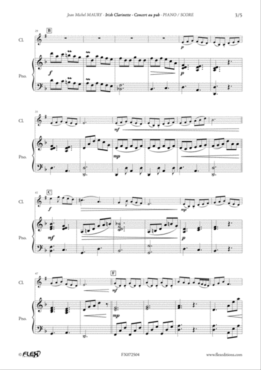 Irish Clarinette B-Flat Clarinet scores gallery preview page 3