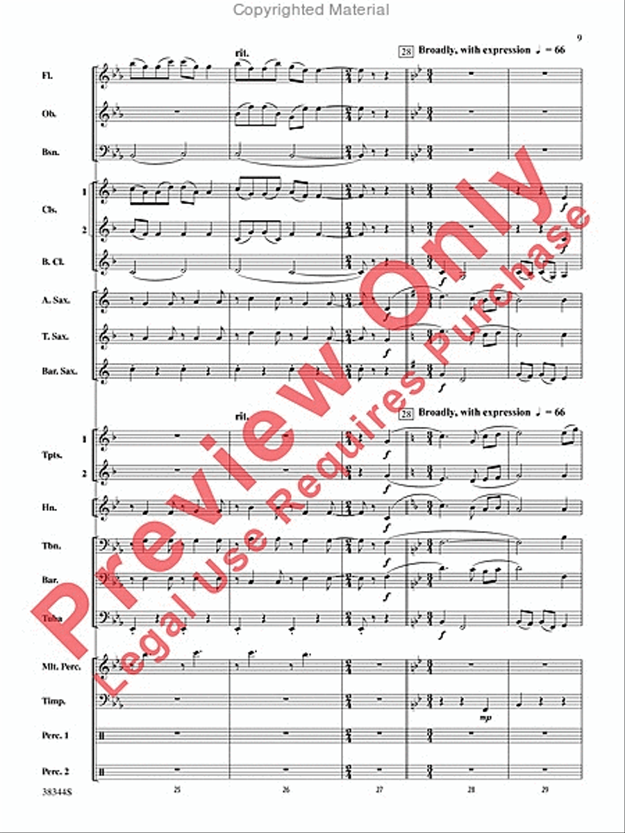 Armenian Dances, Part 1, Selections from Concert Band scores gallery preview page 10