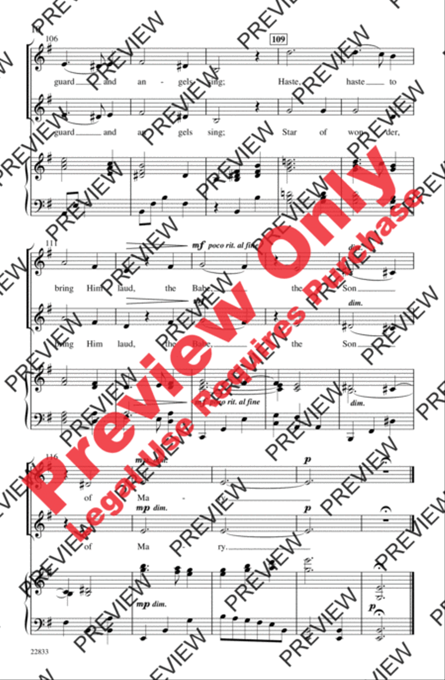 Star of Wonder (A Medley) Unison Choir scores gallery preview page 10