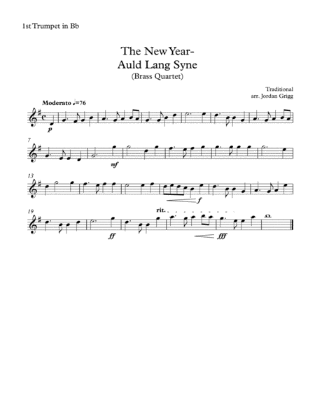 The New Year - Auld Lang Syne (Brass Quartet) image number null