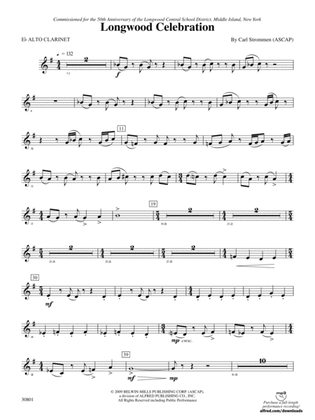 Longwood Celebration: (wp) E-flat Alto Clarinet
