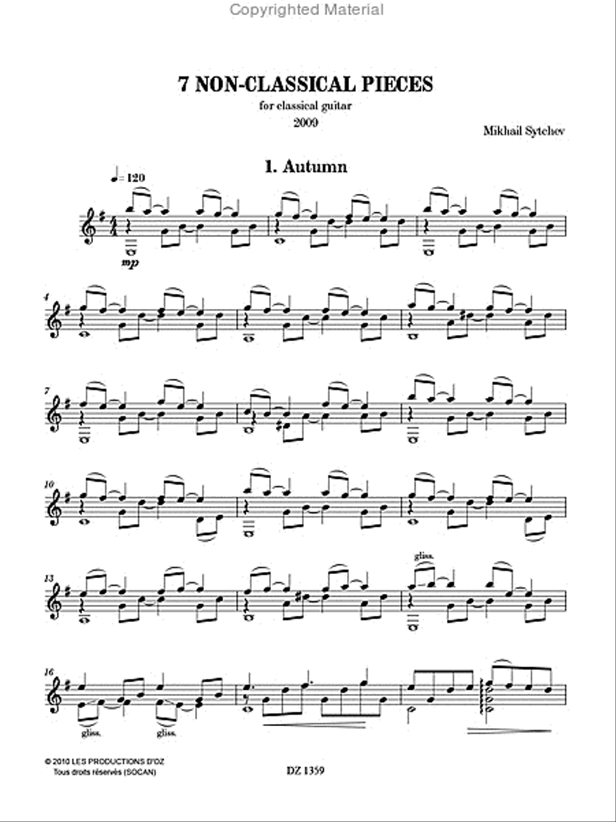 7 Non-Classical Pieces Acoustic Guitar scores gallery preview page 2