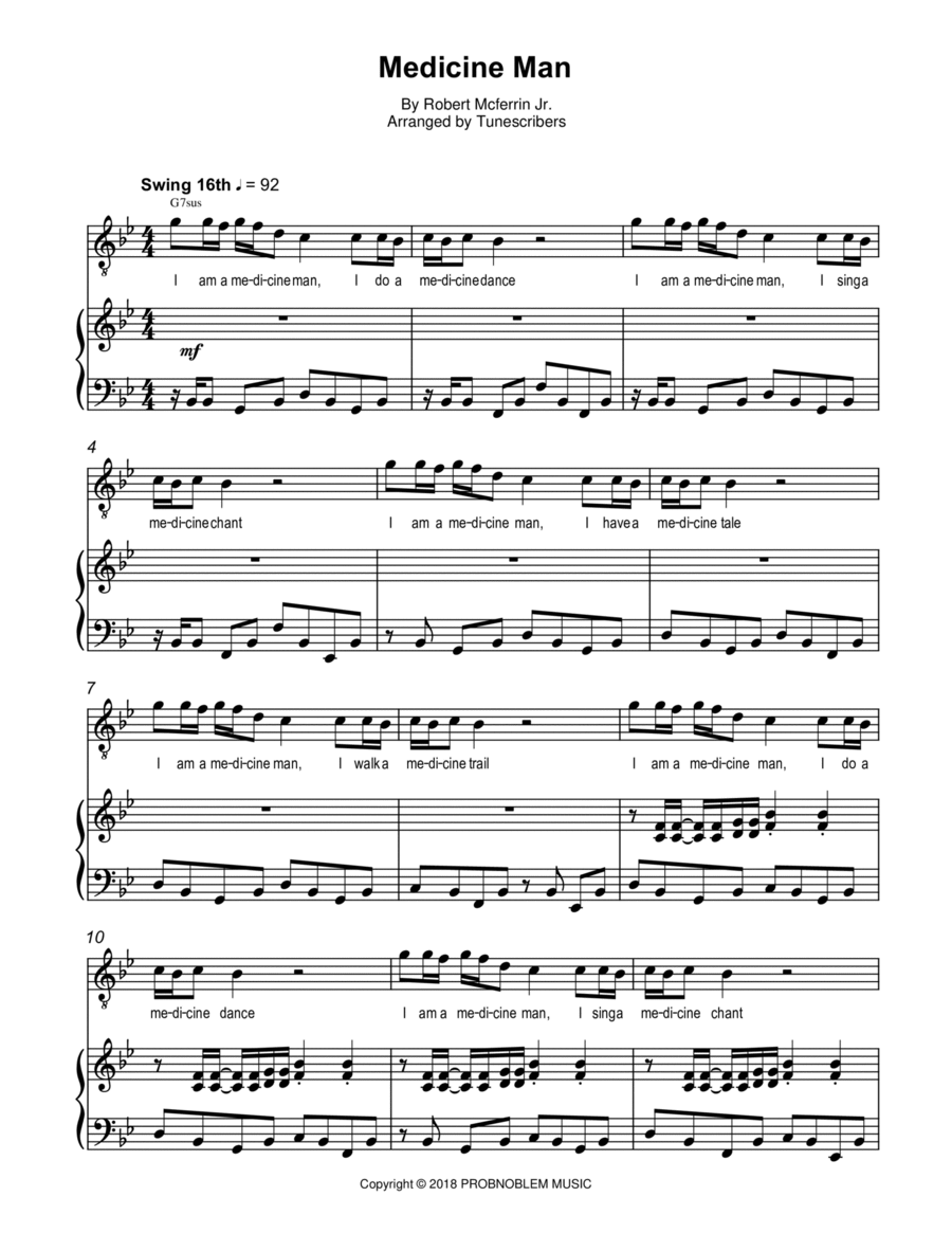 Medicine Man Voice scores gallery preview page 1