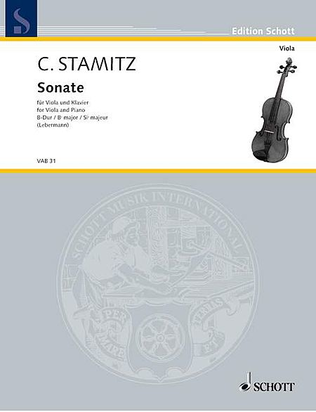 Book cover for Viola Sonata in B-flat Major