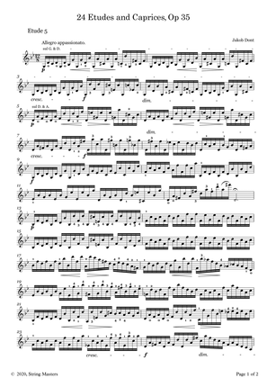 DONT 24 Etudes and Caprices Op35, for Violin No 05