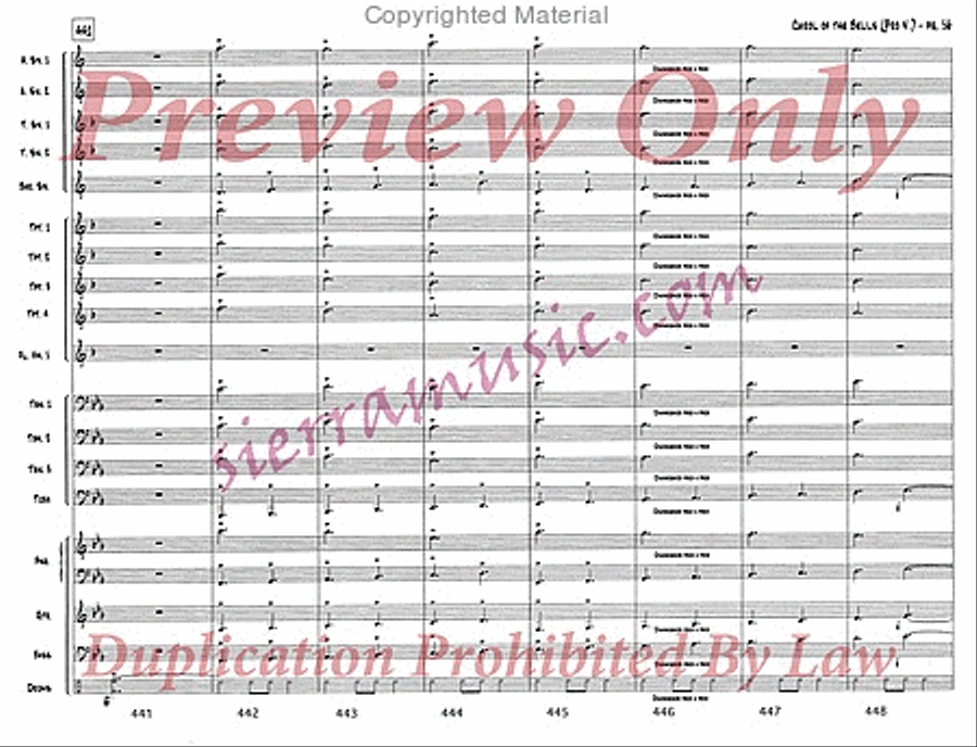 Carol of the Bells (pro) Jazz Ensemble scores gallery preview page 57