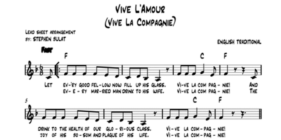 Vive L'Amour (Vive La Compagnie) - Lead sheet (key of F)