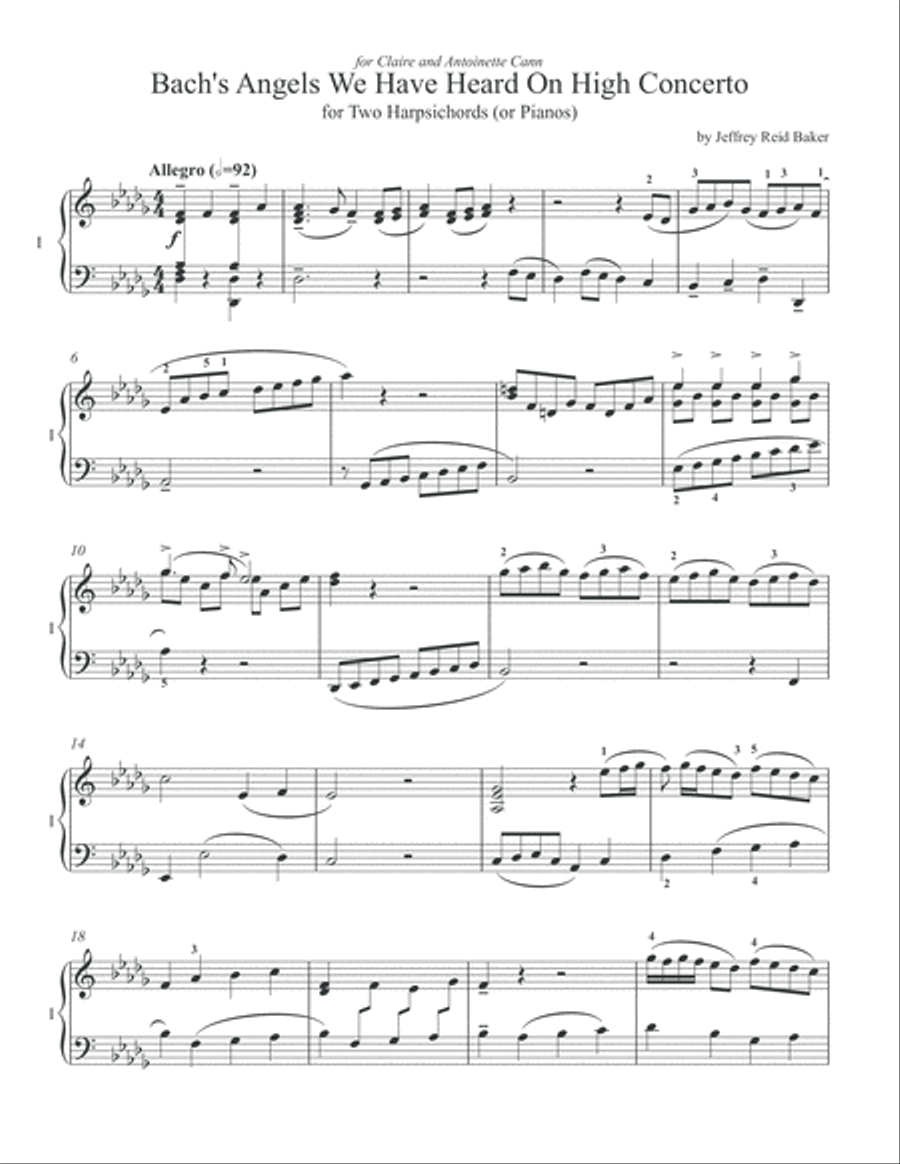 Bach's Angels We Have Heard On High (From 'A Composer's Christmas') Piano scores gallery preview page 2
