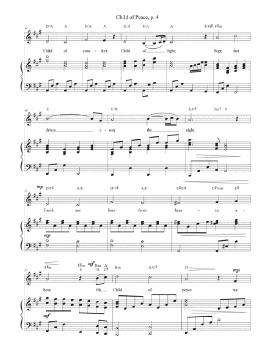 Child Of Peace Child Of Peace Piano, Vocal, Guitar scores gallery preview page 4