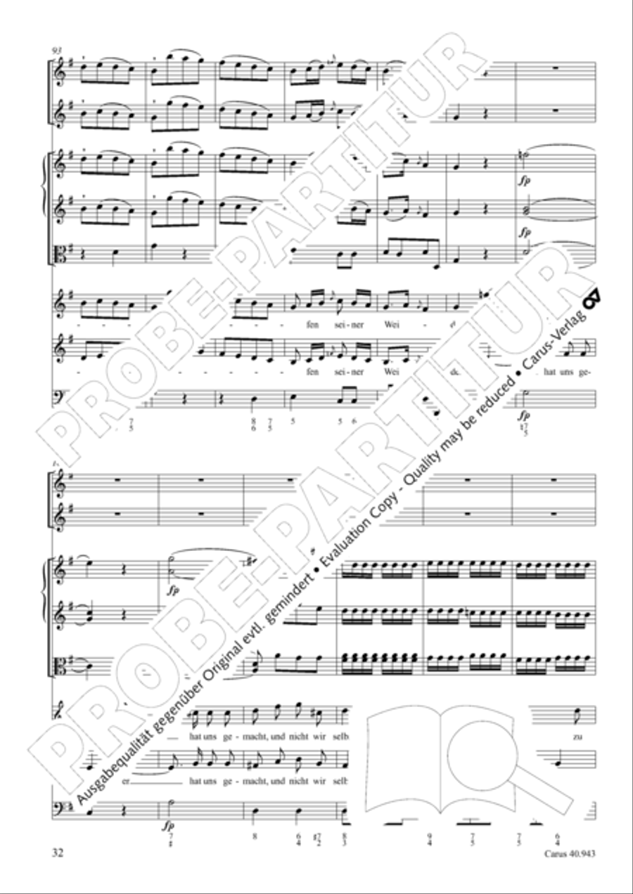 Shout to the Lord, all the earth (Jauchzet dem Herrn, alle Welt) 4-Part scores gallery preview page 39