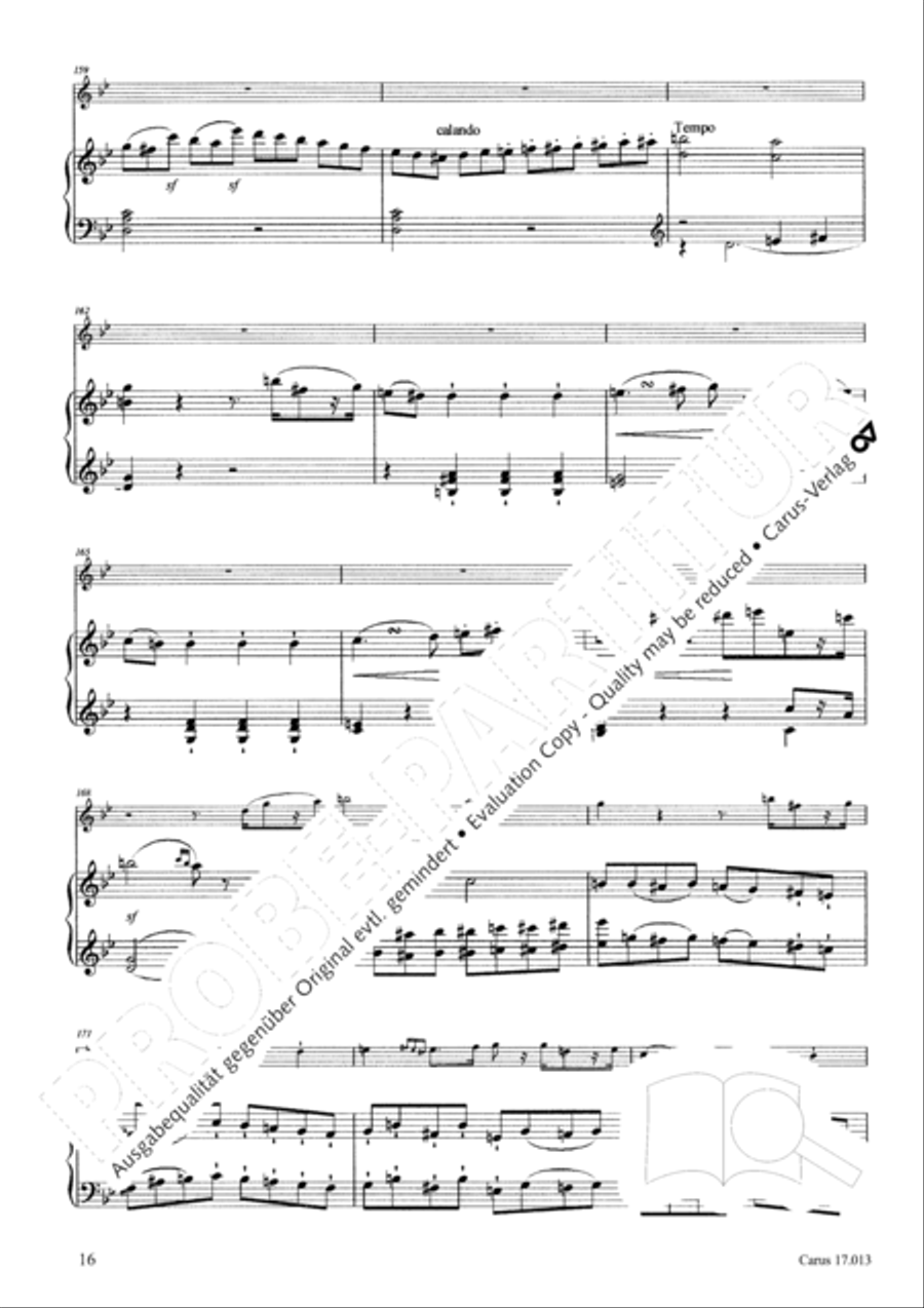 Sonate fur Querflote und Klavier Flute Solo scores gallery preview page 17