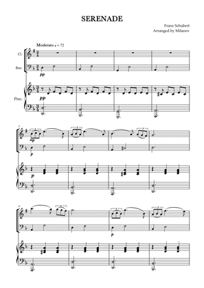 Serenade | Ständchen | Schubert | clarinet and bassoon duet and piano