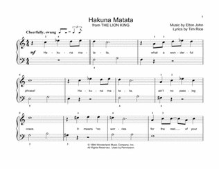 Hakuna Matata (from The Lion King) (arr. Christopher Hussey)