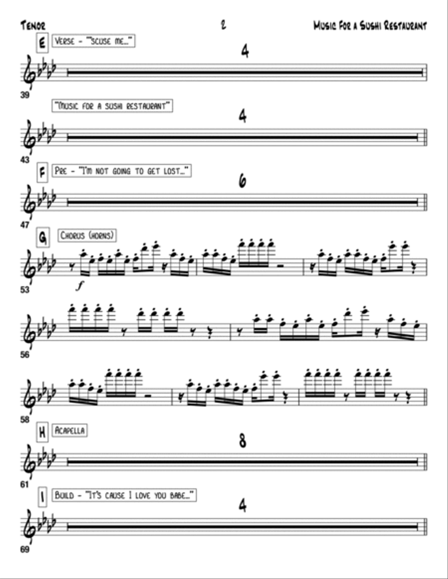 Music For A Sushi Restaurant Voice scores gallery preview page 5