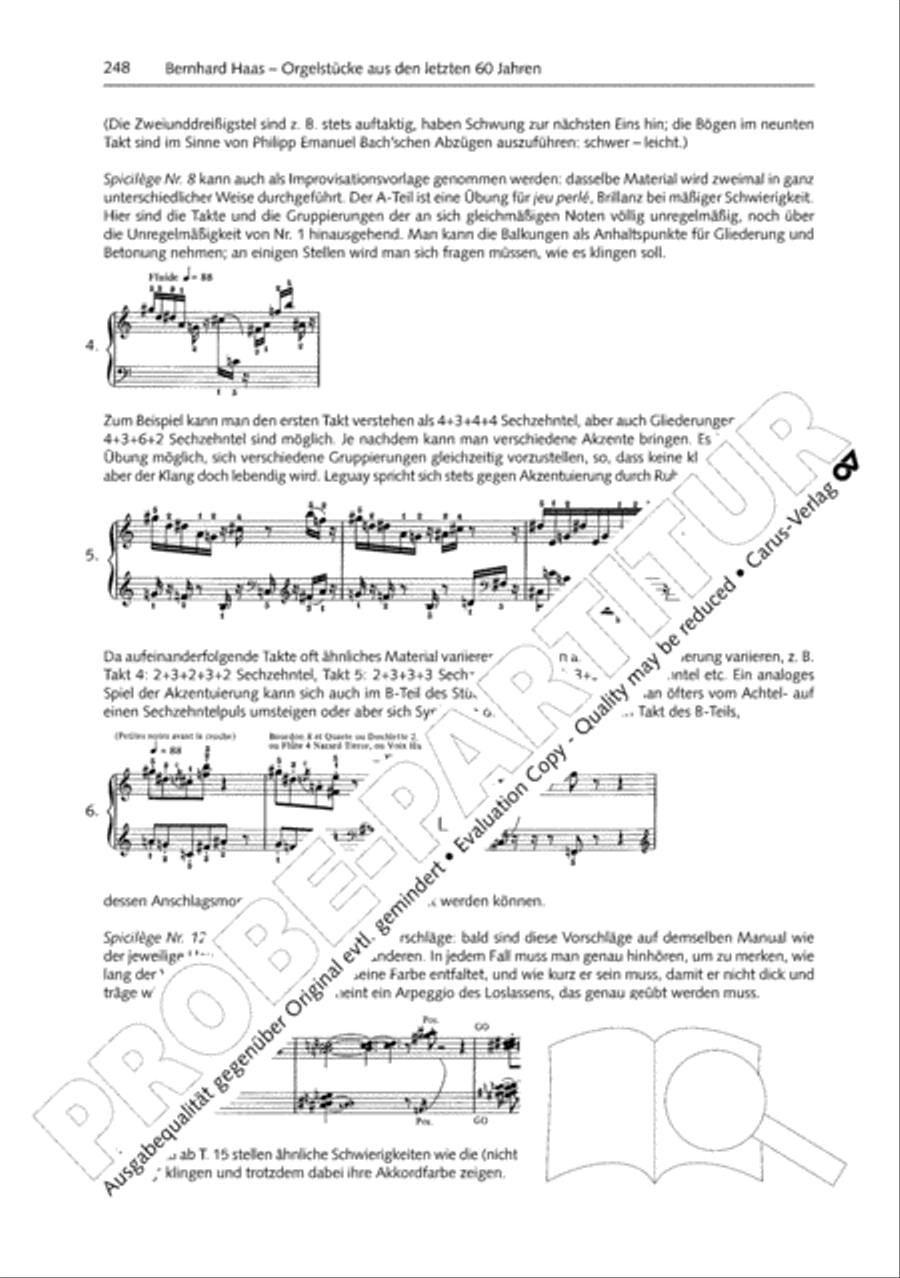 Orgelschule zur historischen Auffuhrungspraxis Organ Solo scores gallery preview page 249