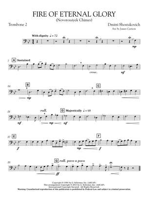 Fire of Eternal Glory (Novorossiyek Chimes) - Trombone 2