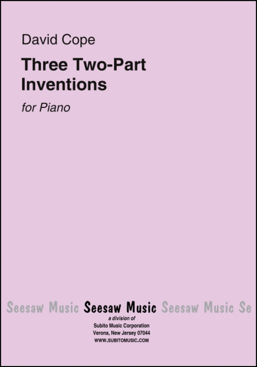 Three Two-Part Inventions Harpsichord scores gallery preview page 1