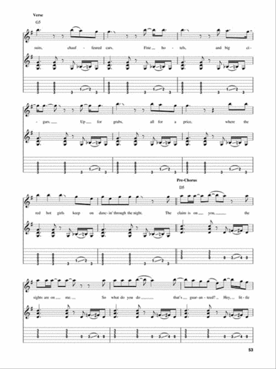 AC/DC Hits Guitar Tablature scores gallery preview page 5