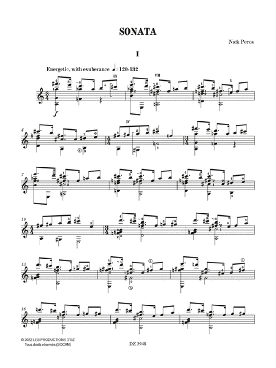 Sonata Classical Guitar scores gallery preview page 2