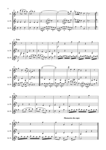 Divertimento trio arr. Concert flute, Alto flute and Bass flute image number null