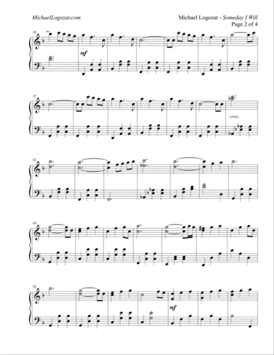 Someday I Will Someday I Will Piano Solo scores gallery preview page 2