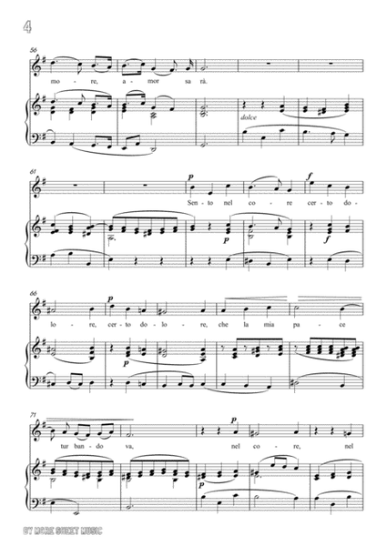Scarlatti - Sento nel core in E minor for voice and piano image number null