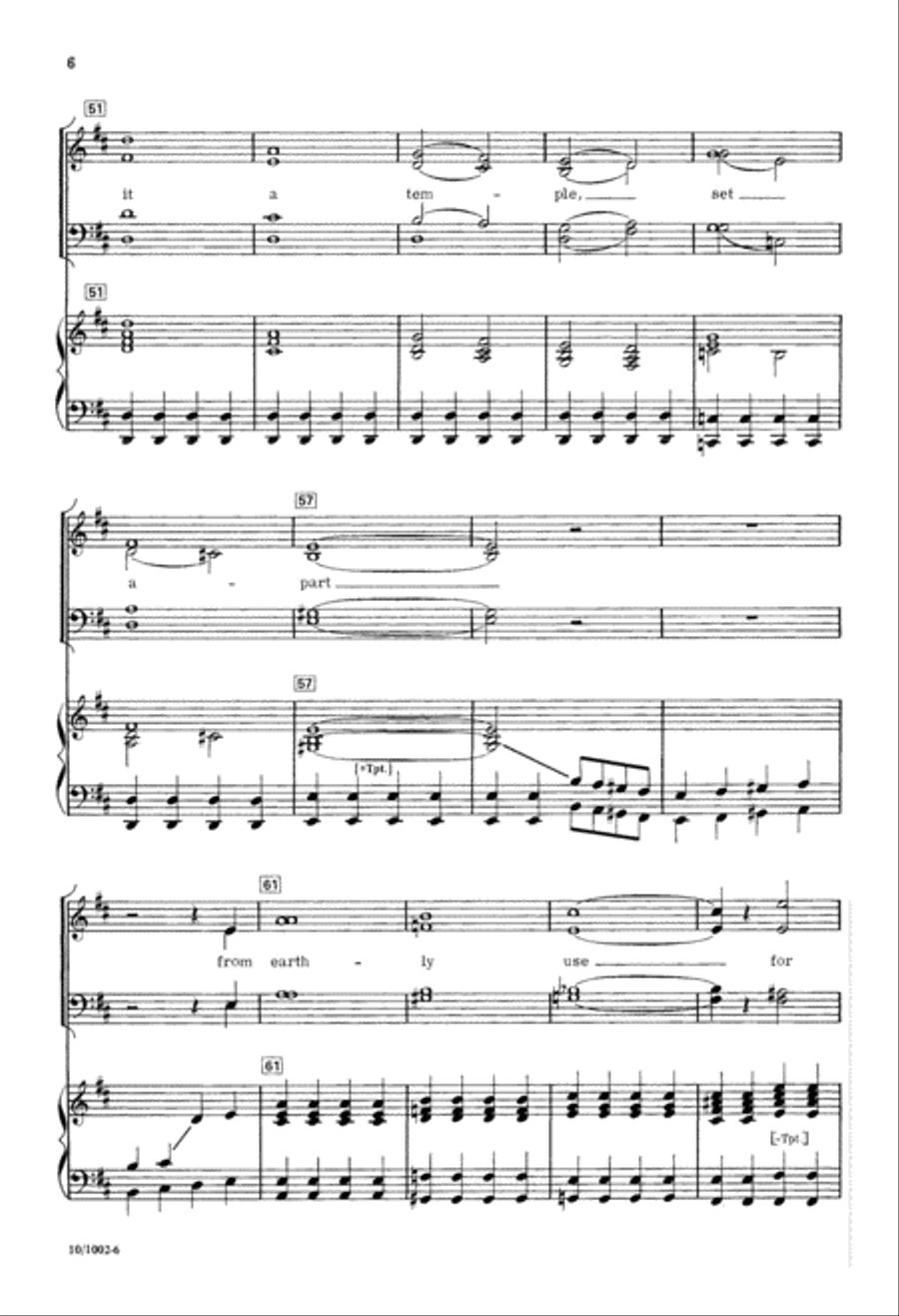 Lift Up Your Heads, Ye Mighty Gates 4-Part scores gallery preview page 6