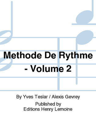 Book cover for Methode de rythme - Volume 2