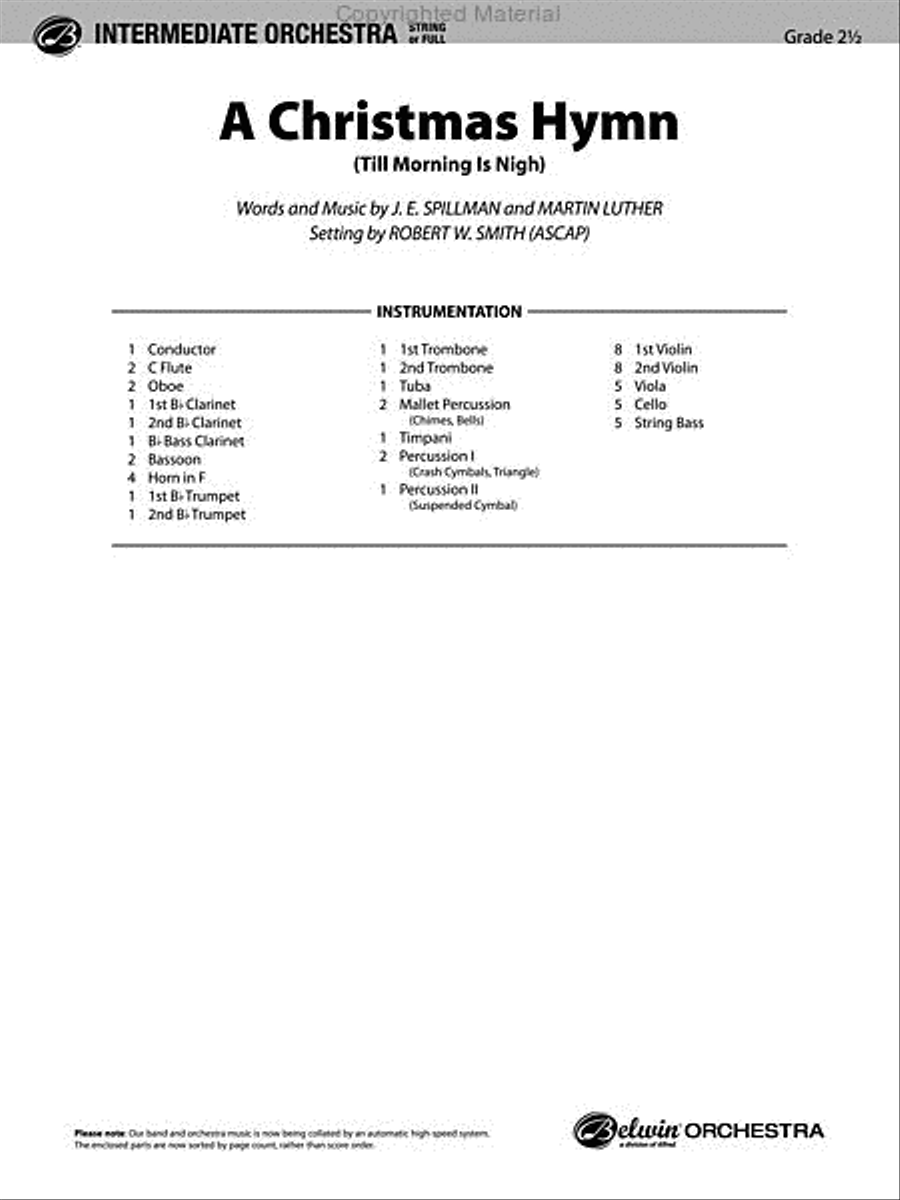 A Christmas Hymn A Christmas Hymn Full Orchestra scores gallery preview page 2