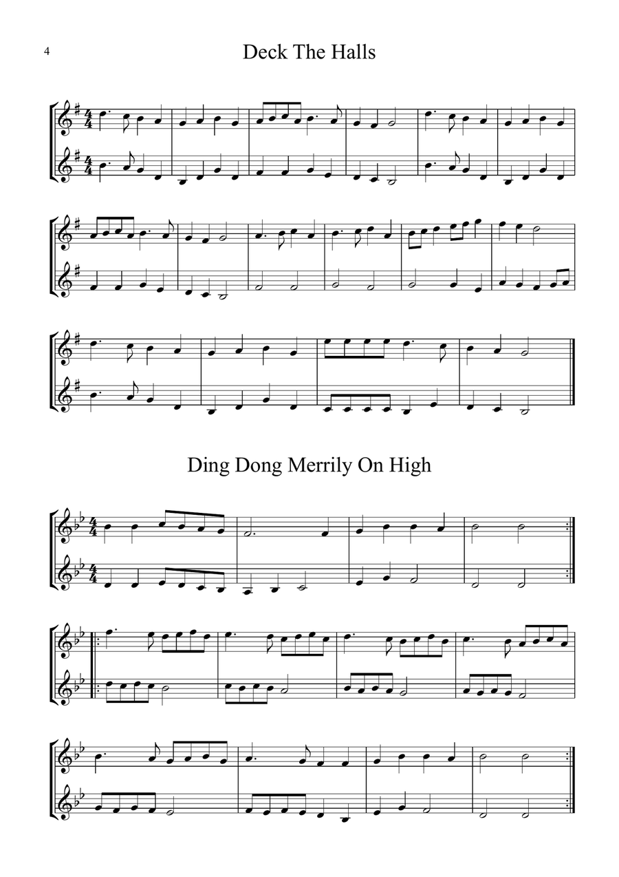 8 Christmas Duets For Trumpet Trumpet Duet scores gallery preview page 4