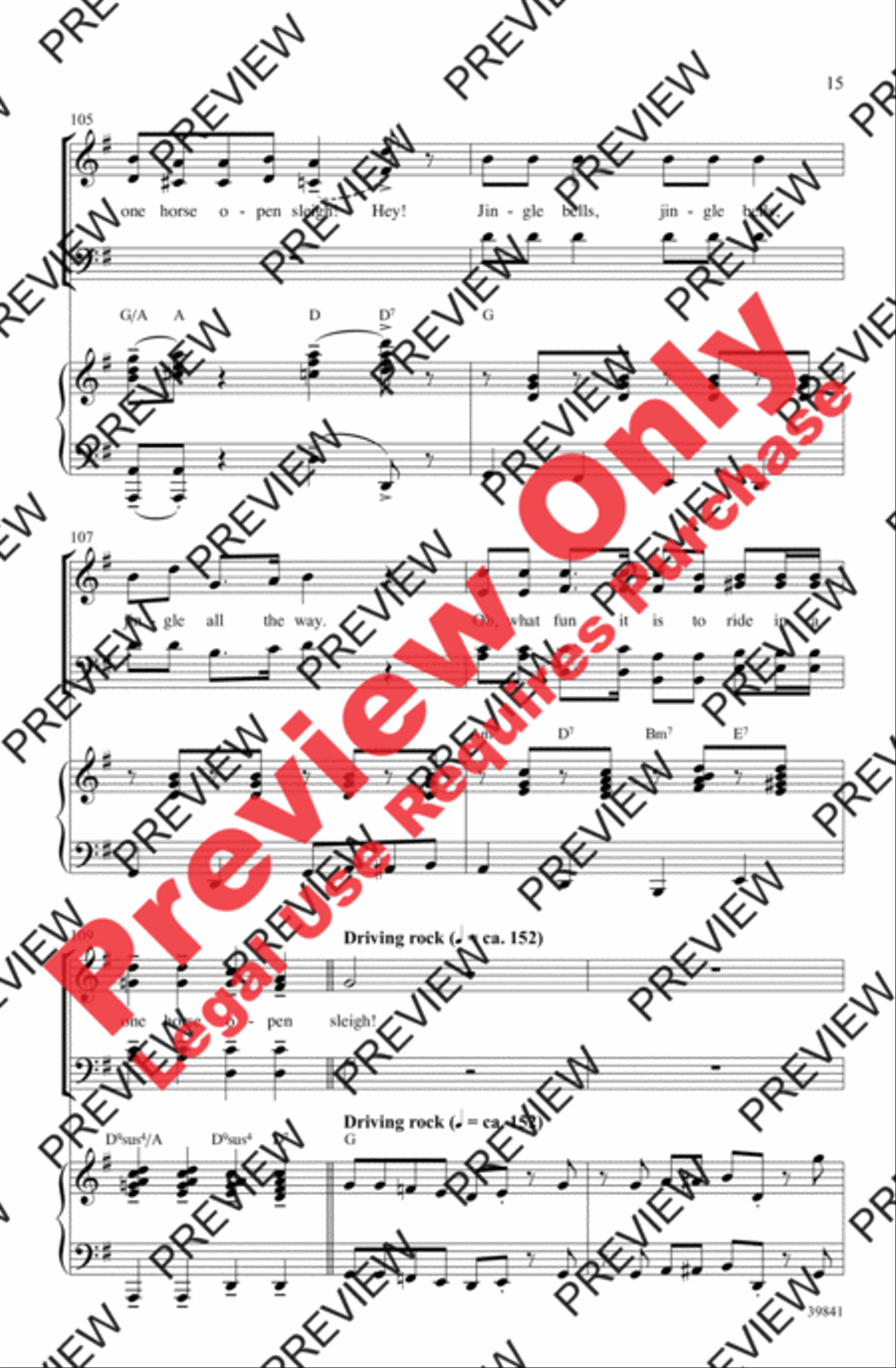 Jolly Jingle Christmas Medley 4-Part scores gallery preview page 15
