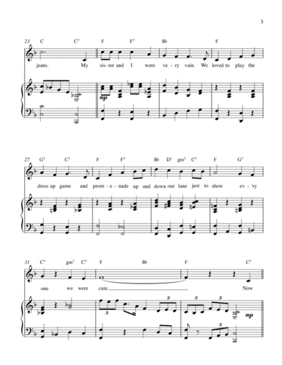 Mamma's little Darlin's Piano, Vocal, Guitar scores gallery preview page 3