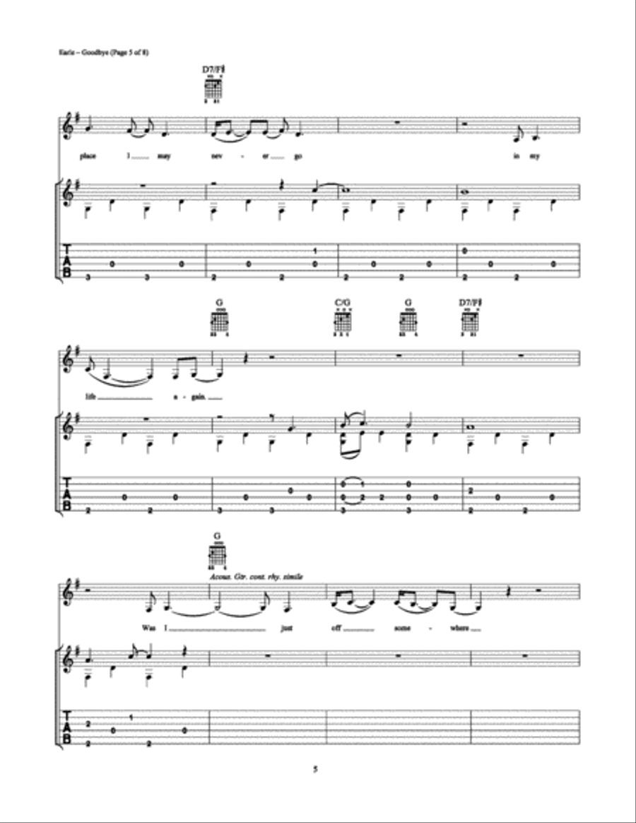 Goodbye Electric Guitar scores gallery preview page 5