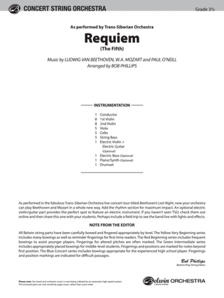 Book cover for Requiem (The Fifth): Score
