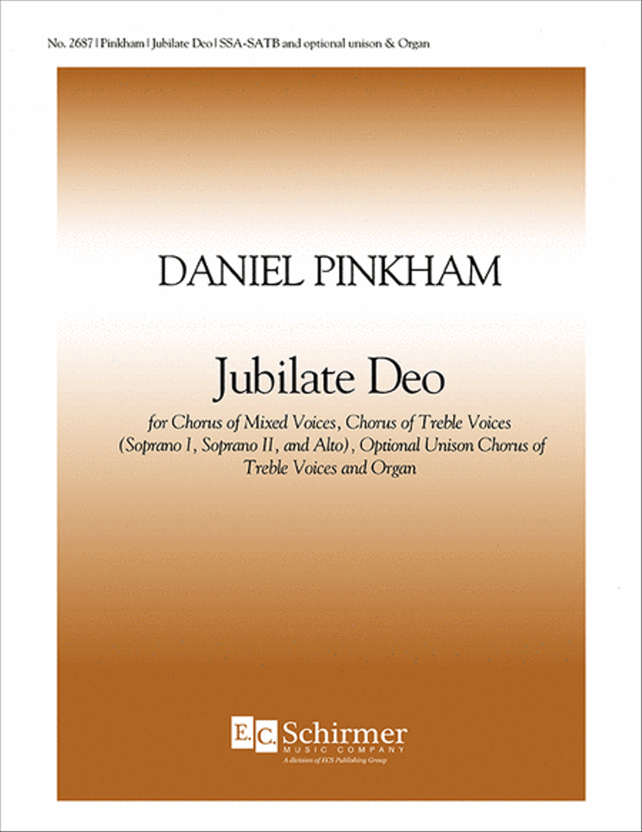 Jubilate Deo Unison Choir scores gallery preview page 1
